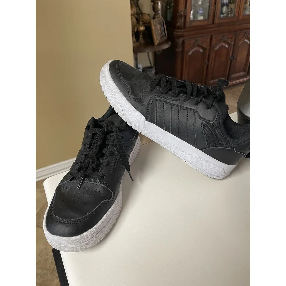 Adidas Entrap Core Black Mens 8.5 Low Top Sneakers Casual‎ Athletic Shoes Trendy